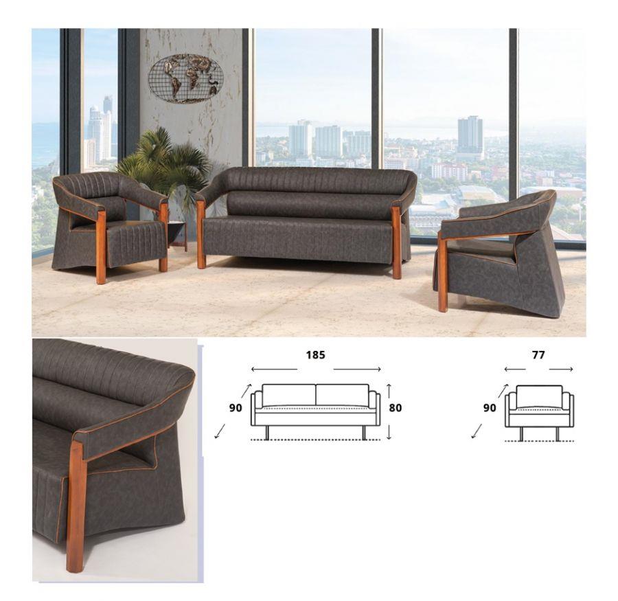 FELİT-RİYAD MİSAFİR KOLTUK TAKIMI - 2 AD. TEKLİ + 1 AD. ÜÇLÜ