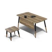 KON-BERIL-A ETAJERLİ 140X80X75 ÇALIŞMA MASASI+SEHPA