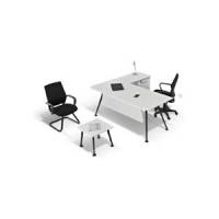 KON-INTER 160X160X75 ETAJERLİ ÇALIŞMA MASASI+SEHPA