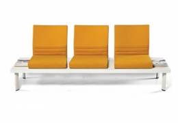 KON-SAFRAN ÜÇLÜ BEKLEME KOLTUĞU SEHPALI